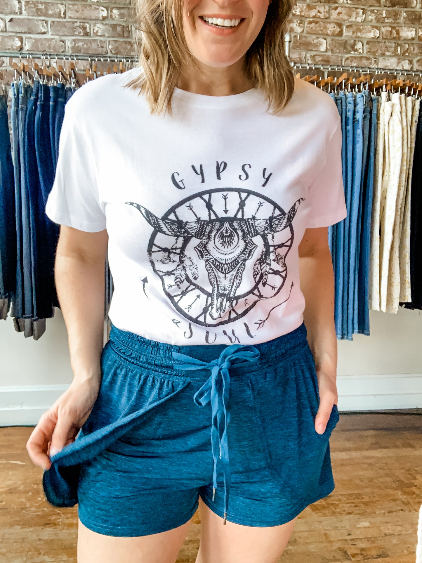 Blue Tulip Hem Shorts