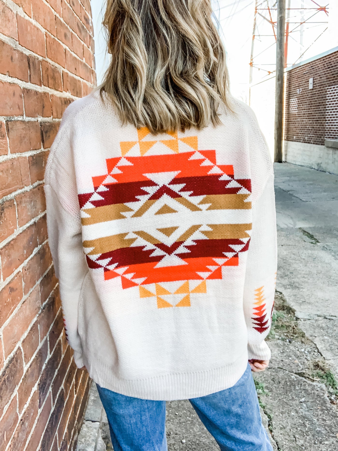 Ivory Aztec Sweater