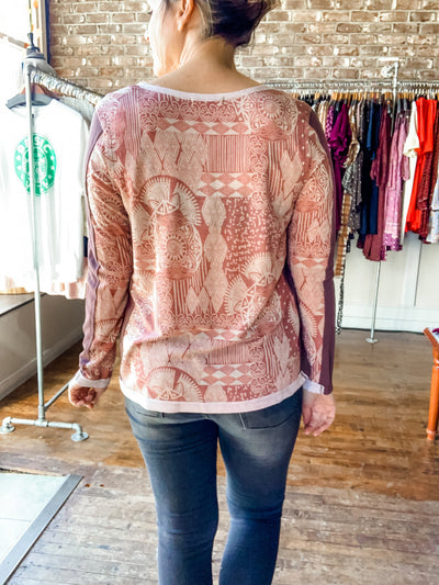 Brick Tribal Henley Top