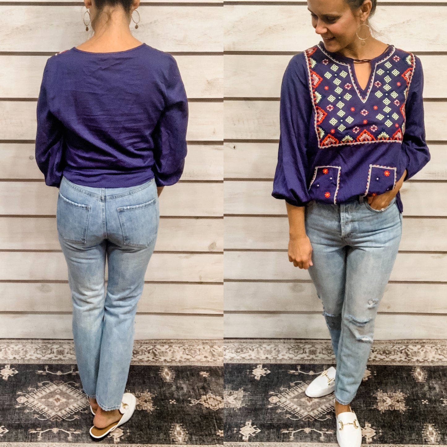 Distressed Light Denim High Rise Jeans