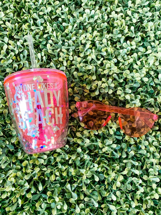 Beach Confetti Tumbler with Sunnies